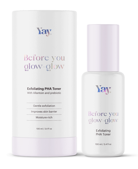 YAY Skincare - Before you glow-glow - exfoliating PHA toner